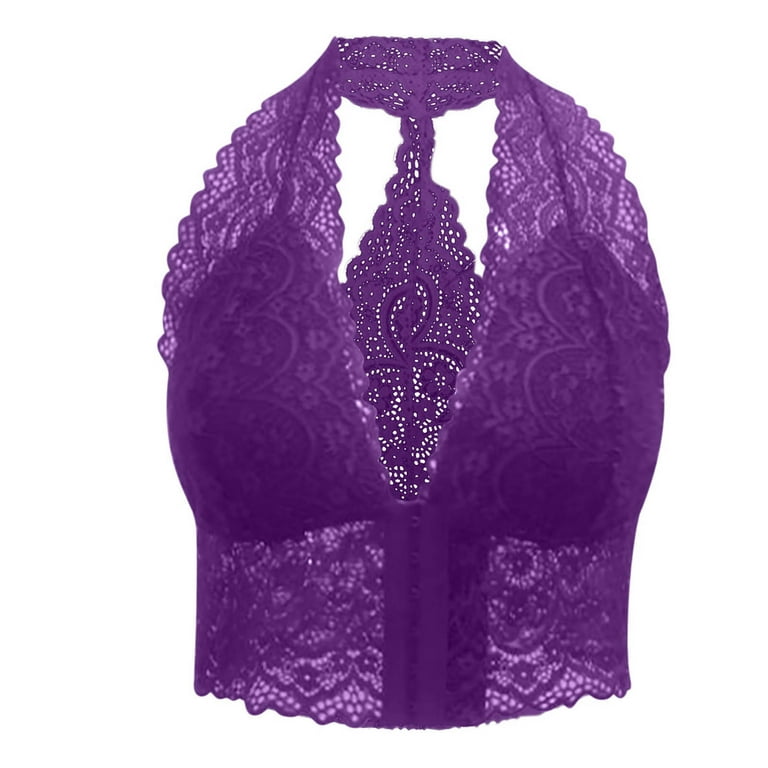 The Purple Tree Cute Front Cut Out Bralette with Cross Cross Back Details -  1 Pc, Free Size Padded, with Removable Pads Bow Shaped Bra, T-Shirt Bra