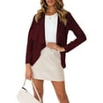thumbnail image 2 of FINELOOK Women Casual Jacket, Imitation Deerskin Velvet Irregular Tailoring Ruffle Spring Clothing, 2 of 6