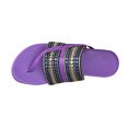thumbnail image 2 of Summer Large Size New Fish Mouth Line Wind Drill Outside To Wear Flat Beach Female Slippers Sandals for Women Purple 42, 2 of 8