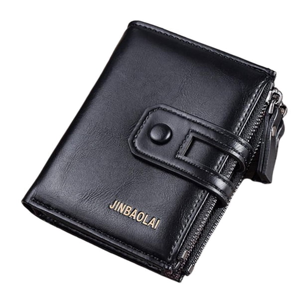 Cartera er Cartera de material cuero er compartimentos con 10 ranuras para tarjetas Cartera de er Cartera de protección Cremallera Hugo Cartera plegable unisex