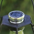 thumbnail image 2 of Northlight 7" Black Hexagonal Solar Powered LED Decorative Outdoor Metal Patio Lantern, 2 of 4