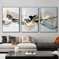 thumbnail image 2 of 3 cuadros de arte de pared abstractos con cinta de lujo nórdico, póster moderno con impresión de paisaje, pintura decorativa para sala de estar y hogar, 2 of 5