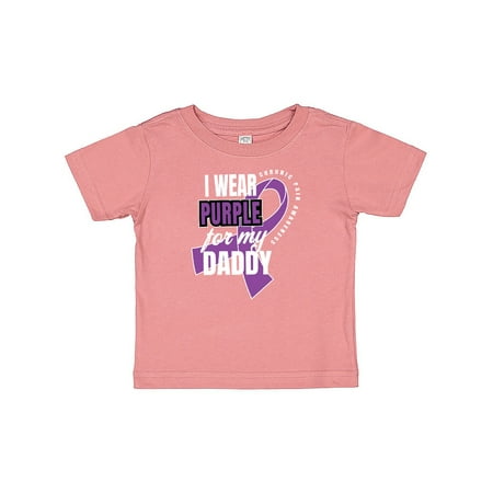 

Inktastic Chronic Pain I Wear Purple For My Daddy Gift Baby Boy or Baby Girl T-Shirt