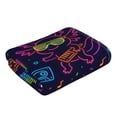 thumbnail image 4 of Polyester Long Towel Multi-Size Water Absorption Good Bright Fluffy Soft For Bathroom Swimming Pool Beach Outdoor Travel Neon Party Axolotls - 80s Synthwave, 4 of 8