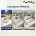 thumbnail image 5 of DV-1DS0332 DeerValley 23.82" L x 18.9" W x 6.69" H White Rectangular Vitreous China Drop-in Bathroom Sink with Overflow, 5 of 11
