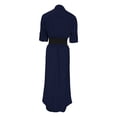 thumbnail image 6 of Blmnix Fit & Flare Dresses for Women 2026 Semi Formal Work Dresses Petticoat Elbow-Length Maxi Henley Belted Women's Casual Dresses,XL, 6 of 6