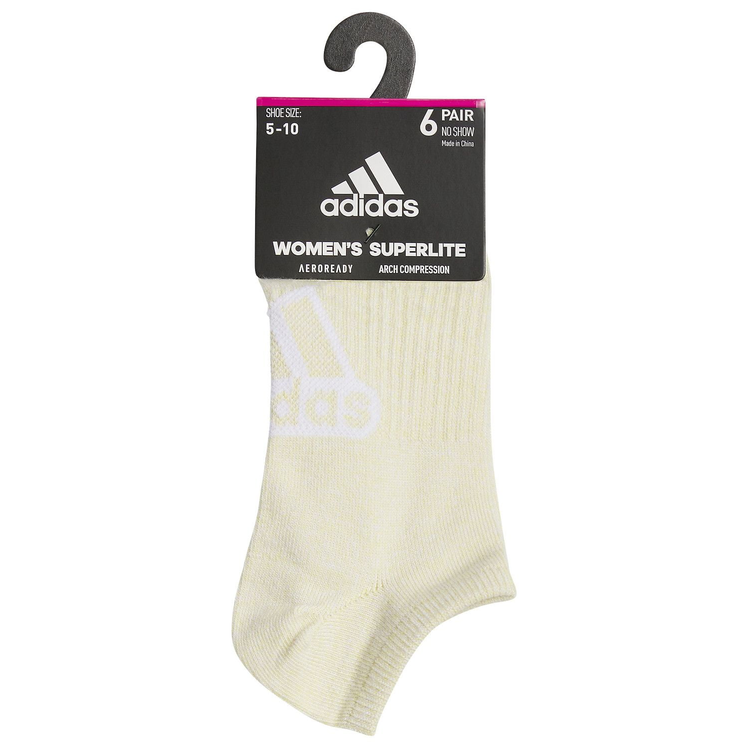 Women's adidas Superlite Classic 6-Pack No Show Socks