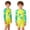 Multicolour, variant on Boys Swimsuit Size 3-4Y Long Sleeve Flat Front Shorts Style One Piece Swimsuit with Print Boys Swim Set