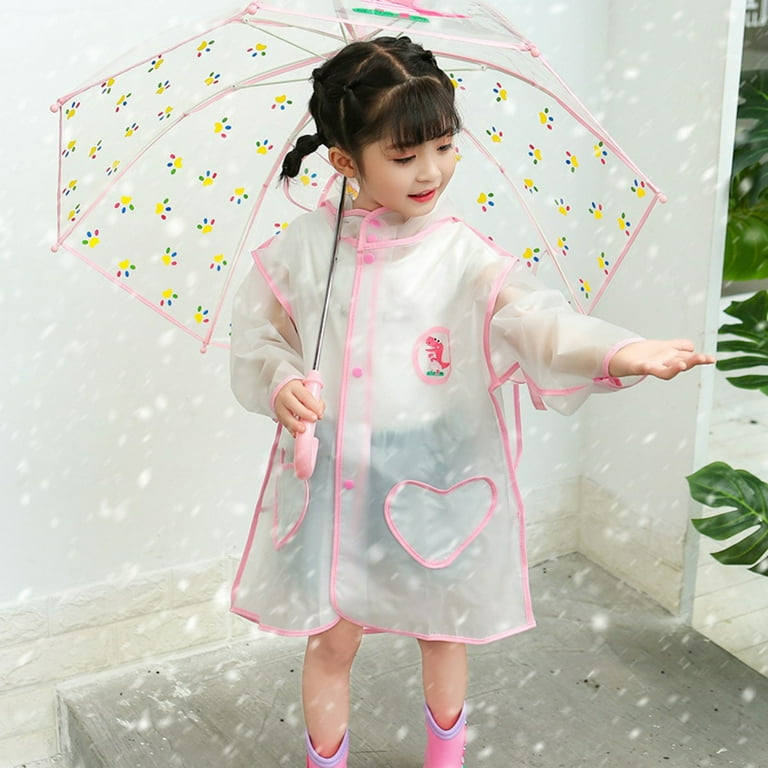 Virmaxy Children's Raincoat Cute Flying Saucer Little Yellow Duck