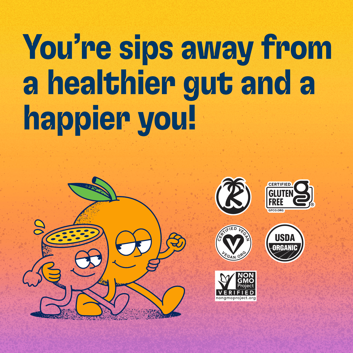 Health-Ade Passion Fruit-Tangerine Kombucha Tea, 16 fl oz