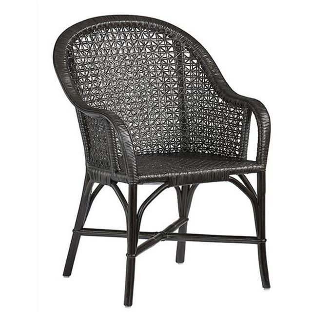 Progressive Furniture A400-40B Dining Room Accent Arm Dining Chair, Black