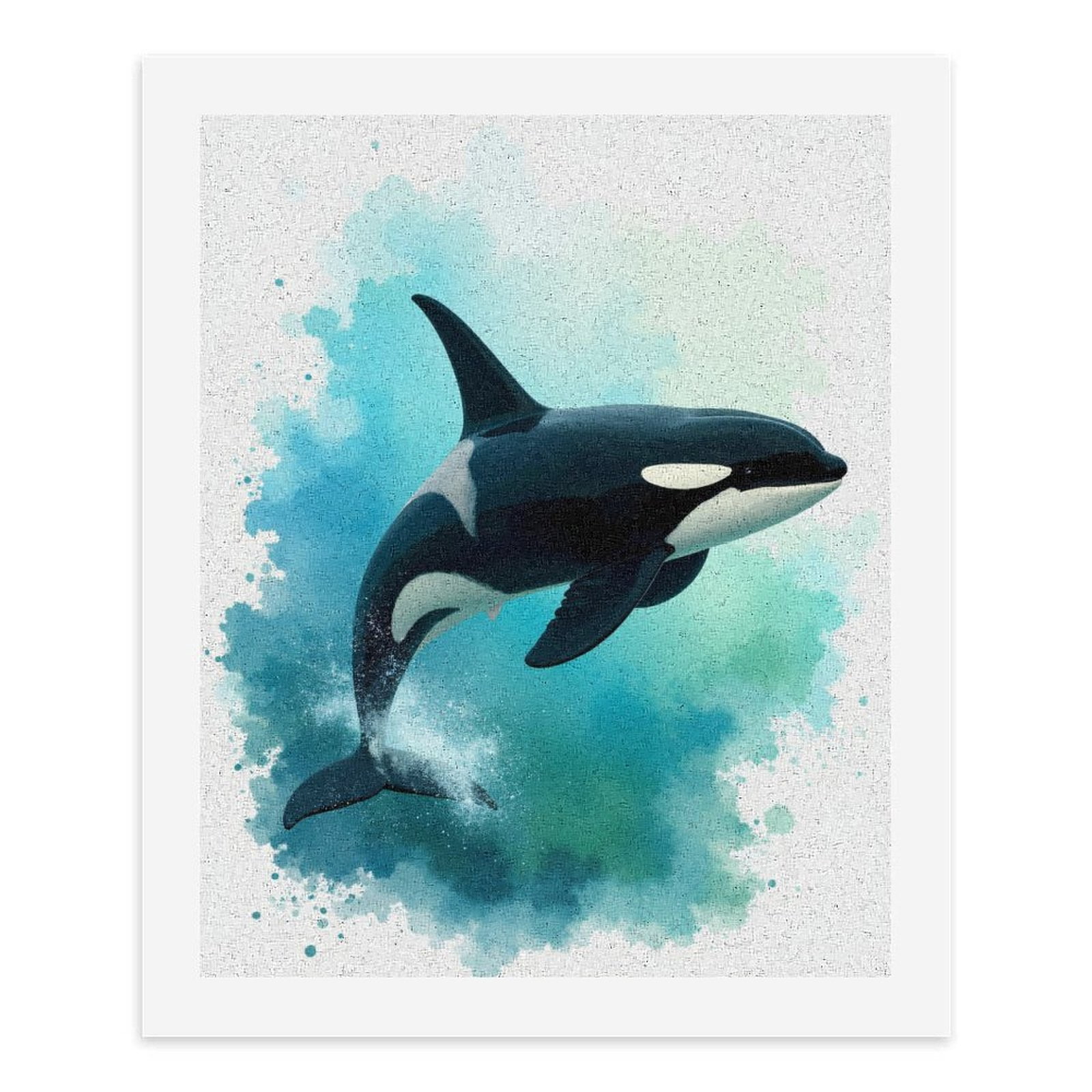 Paint By Numbers Kit for Adults Beginner - DIY Orca Ocean Wildlife Art Painting Canvas Painting Kits for Adults, Frameless Paint By Number for Adults for Home Wall Decor 16x20 Inch