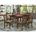 thumbnail image 6 of East West Furniture Milan 7-piece Wood Table and Dining Chair Set in Mahogany, 6 of 6