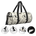 thumbnail image 3 of Balery Vintage Moon Fox Bolsa de Gimnasio para Mujeres y Hombres, Bolsa de Viaje Impermeable, Bolsa de Fin de Semana con Compartimento para Zapatos y Bolsillo Húmedo, 3 of 6