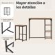 thumbnail image 4 of HOMYLIN Mesa de Bar y 2 Banco Juego de 3 Piezas, Mesa 100cm con 3 Niveles de Almacenamiento, Taburetes Set 2 para Cocina, Salón, Pub o Restaurante, Marrón, 4 of 6