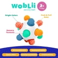 thumbnail image 3 of Mobi Woblii Platinum Activity Toy - Montessori Toys for 3 Month Old and Up, Sensory Ball Toy for Babies & Toddlers, Teething Toy Made with Food Grade Silicone, BPA and Phthalate Free - Pack of 1, 3 of 7