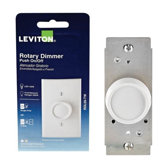 Leviton Universal Push On-Off Rotary Dimmer Switch