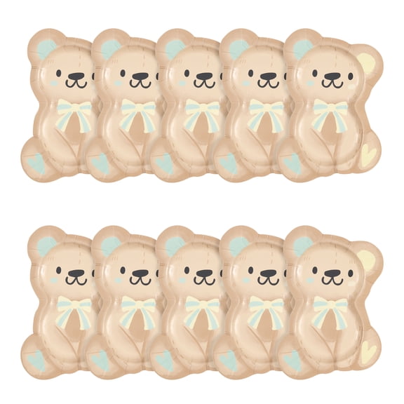 10 Count 9IN Baby Shower Bear Shaped Party Plate by Way To Celebrate