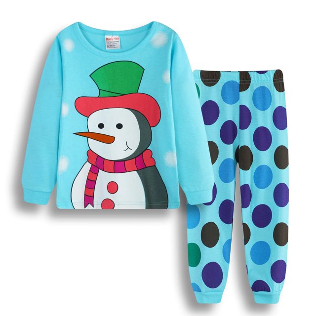 Pijamas de algodón para niños y niñas, ropa interior de Navidad, traje para el hogar, ropa de dormir para fiesta, novedad