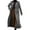 Gray, variant on Mens Full Length Trench Coat Notch Lapel Long Jacket Casual Double Breasted Overcoat Fall Winter Wool Pea Coats with Pockets