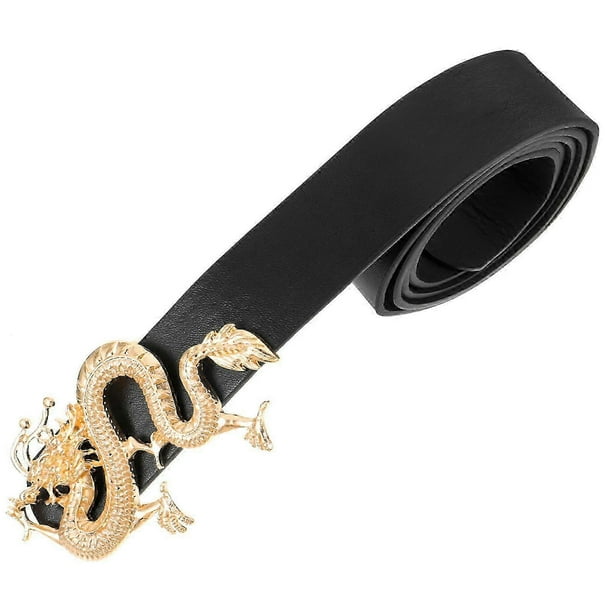 Dress Belt Leather Waist Belt Dragon Decoration Vintage Belt Decoration For Men Women