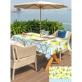 thumbnail image 4 of Outdoor Tablecloth with Umbrella Hole and Zipper, Yellow Lemon Rectangle Table Cloth 54x80 Inch Waterproof Tablecloth, Farmhouse Summer Botanical Watercolor Picnic Table Cover for Patio Camping, 4 of 7