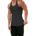 thumbnail image 3 of Inadays Men's Workout Tank Top Gym Fitness Athletic Shirts Quick Dry Bodybuilding Sleeveless Plain Muscle T Shirts, Dark Gray, 4XL, 3 of 7