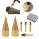 thumbnail image 2 of Juego de brocas para leña con 4 mangos desmontables Herramienta de broca para leña 42mm 32mm Broca para troncos de madera Broca de madera para taladro, 2 of 8