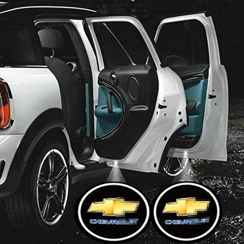2PCS Universal Wireless Car Projection LED Projector Door Shadow Light Welcome Light Laser Emblem Logo Lamps Kit for all Cars 