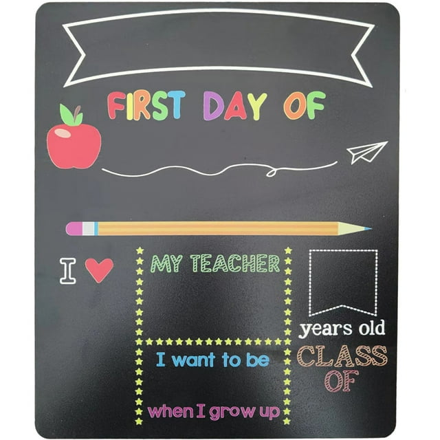 First Day Chalk Board Creative Chalkboard DIY Blackboard Double Sided Chalk Board Planner Board