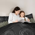thumbnail image 5 of Castle Fairy Tree Leaves Girl Twin Comforter Sets,Black Golden Bedding Set, 5 of 8