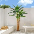 thumbnail image 7 of Artificial Banana Tree, 6 ft Faux Banana Tree with Grey Planter, Artificial Plants with 21 Faux Banana Leaves Plant for Home Office Decor, 7 of 7