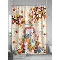 thumbnail image 5 of Fsddascl Fall Shower Curtain Set - 72" x 78" Washable Bathtub Curtain with 12 Hooks, Retro Thanksgiving Truck Pumpkin Maple Leaf Waterproof Fabric Stall Shower Curtains for Bathroom/Bathtub Décor, 5 of 6