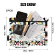 thumbnail image 3 of Colorful Modern Geometric 2 Pack Pencil Pouch for 3 Ring Binder Smooth Zipper Folders with Pockets Clear Window Pencil Case, 3 of 6