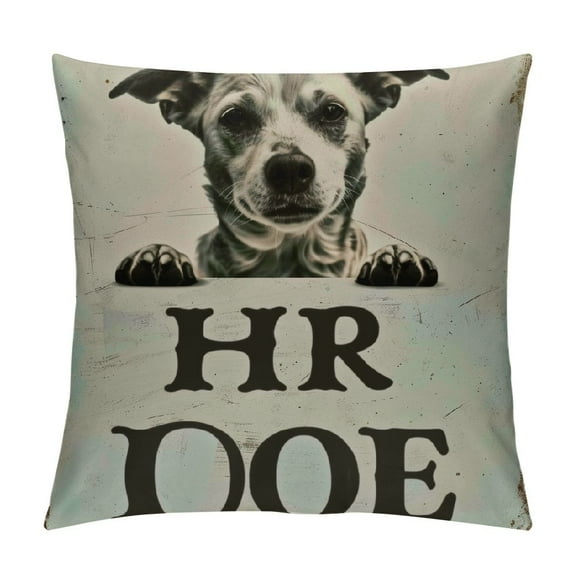PHYHOO Dog Pillow Covers Set - Dog Owner Gifts for Women Men,Flannel Decortive Dog Throw Pillow Cases, Reserved for The Dog Pillow, Dog Decor White