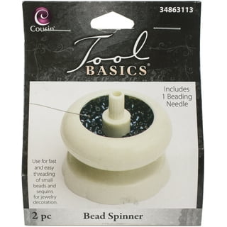 Gasusen Clay Bead Spinner, Mini Plastic Bead Spinner for Jewelry Making,  Seed Bead Spinner Bead Bowl Kit with Needle for Making Waist Beads,  Bracelet