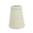 thumbnail image 3 of Aspen Creative 32653-6 Small Hardback Empire Shape Chandelier Clip-On Lamp Shade Set (6 Pack), Transitional Design in Oatmeal, 4" bottom width (2 1/2" x 4" x 5" ), 3 of 7