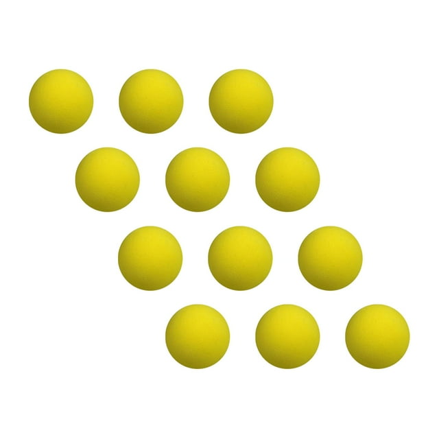 12 pelotas de golf de espuma para practicar golf, entrenamiento y ejercicio. Amarillo