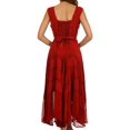 thumbnail image 2 of Sakkas Kevina Stonewashed Rayon Embroidered Dress - Cayenne - 1X/2X, 2 of 4
