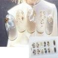 thumbnail image 2 of 14 Tips/sheet Nail Stickers Fashion Nail Wraps Self Nail Manicure Strips Manicure Decal Z4I8, 2 of 6