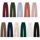 thumbnail image 5 of Pantalones de traje de mujer para el lugar de trabajo de moda Pantalones casuales de pierna ancha que combinan con todo con cinturón Pantalones elegantes para el viaje diario para el verano, 5 of 5