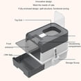 thumbnail image 5 of Litter Box With Lid - Fully Enclosed Cat Potty, Anti-Splashing Toilet, Self-Cleaning With Scoop, Drawer Type Front Entry Top Exit, 5 of 10