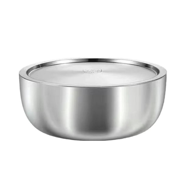 Cuenco de acero inoxidable Macarena con tapa 32 cm para almacenamiento y preparación