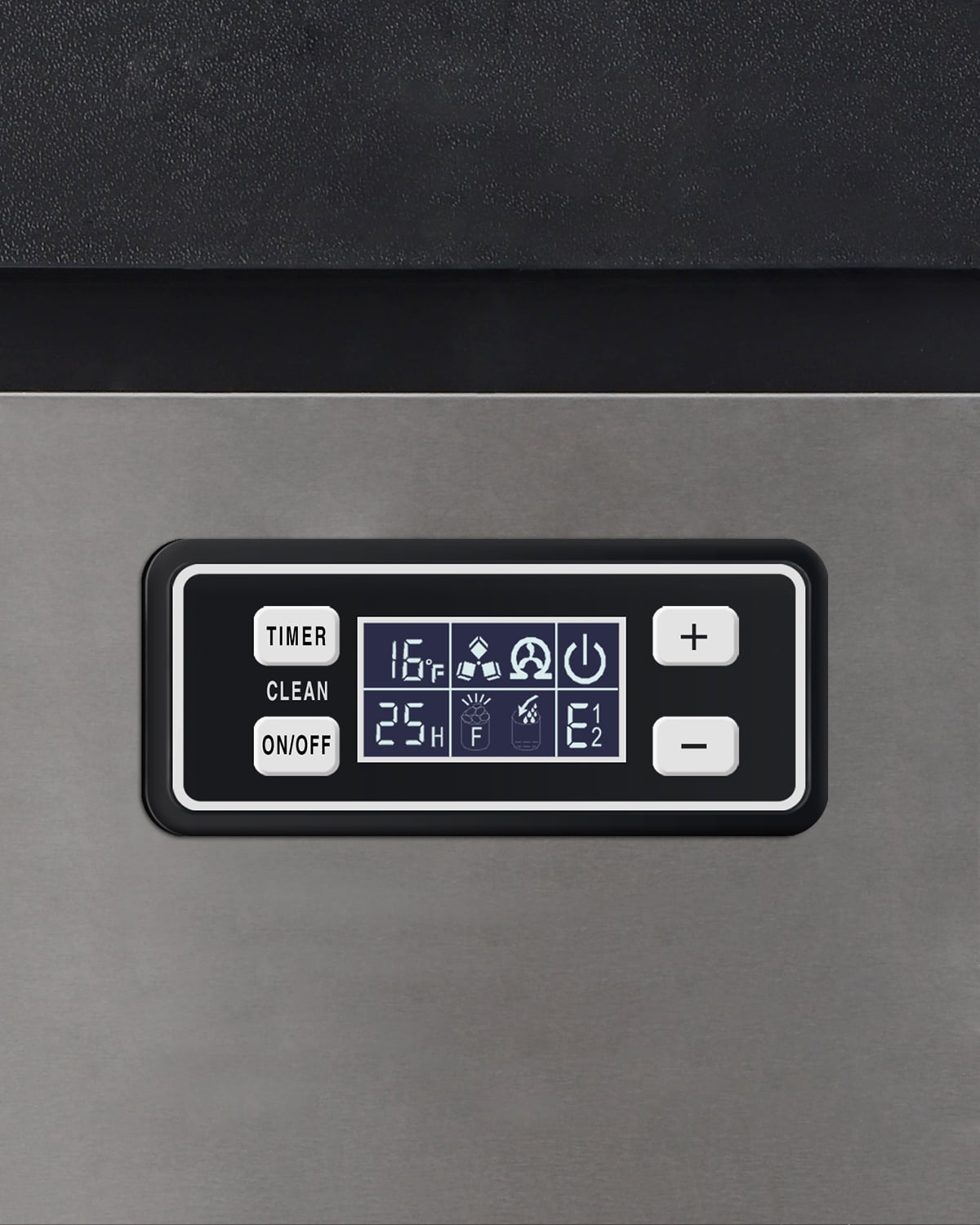 Frigidaire Professional 198 Lbs. Commercial Ice Maker, Cube Shaped Ice Machine with Auto Clean, LCD Display, Stainless Steel