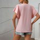 thumbnail image 4 of Usted Es Más Que un Puntaje de Prueba Capa de Camisa de Manga Corta con Ruffles, Estampado Cuello Redondo Blusa Casual, 4 of 6