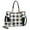 Checkered Black, variant on MKF Collection Bonita Checker Women's Tote Bag with Wristlet Wallet, Vegan Leather 2Pcs Shopper Handbag Set by Mia K - Purple