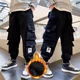 thumbnail image 4 of Pantalones para niños con forro polar, pantalones cargo holgados e informales, cálidos, de invierno, de terciopelo integrado, para niños, transfronterizos, 4 of 4