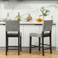 thumbnail image 5 of Gymax 4PCS Upholstered Bar Stools 26 Inch Counter Height Chairs w/ Sponge Cushions, 5 of 9