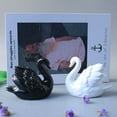 thumbnail image 2 of Modern minimalist black and white swan ceramic figurines for couples, a wedding gift, home decor, and wedding room decoration., 2 of 9