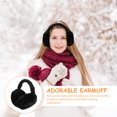 thumbnail image 4 of Miangastore 1Pcs Cute Ear Muffs For Women In Black Plush For Skiing And Hunting, 4 of 8
